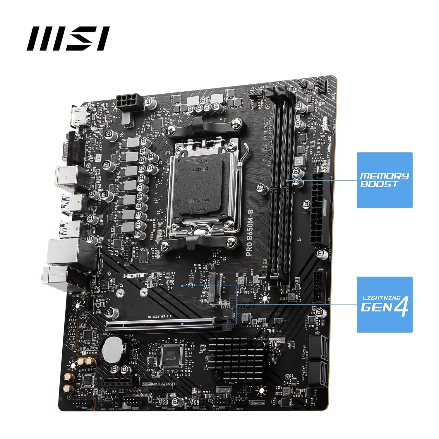 MSI Motherboard Pro B650m-B DDR5 MSI Motherboard Pro B650m-B DDR5